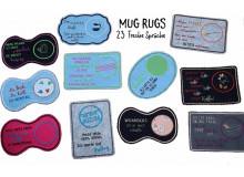 Stickserie ITH - Mug Rug 23x Freche Sprüche